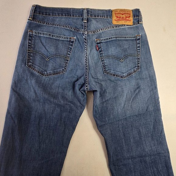 Levi's 559 Jeans Men's 34 x 31 (tag 32 x 34) Blue Dark Wash Relaxed Straight - Picture 13 of 16